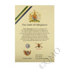 KOYLI Kings Own Yorkshire Light Infantry Oath Of Allegiance Certificate